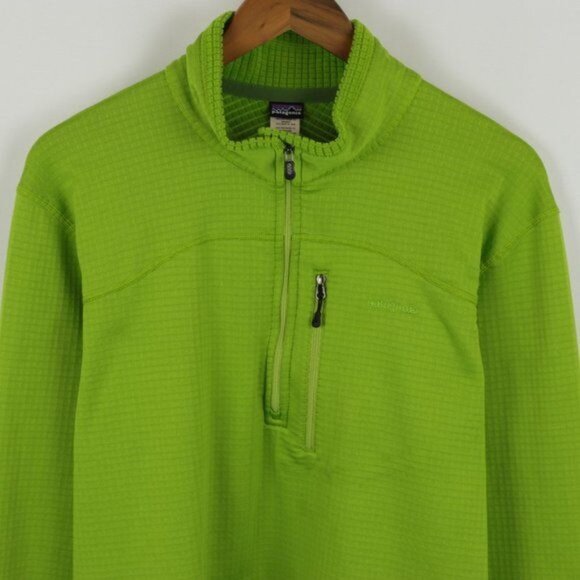 Patagonia Men's XL Green 1/4 Zip Regulator Fleece Pullover Performance Jacket - Picture 2 of 9
